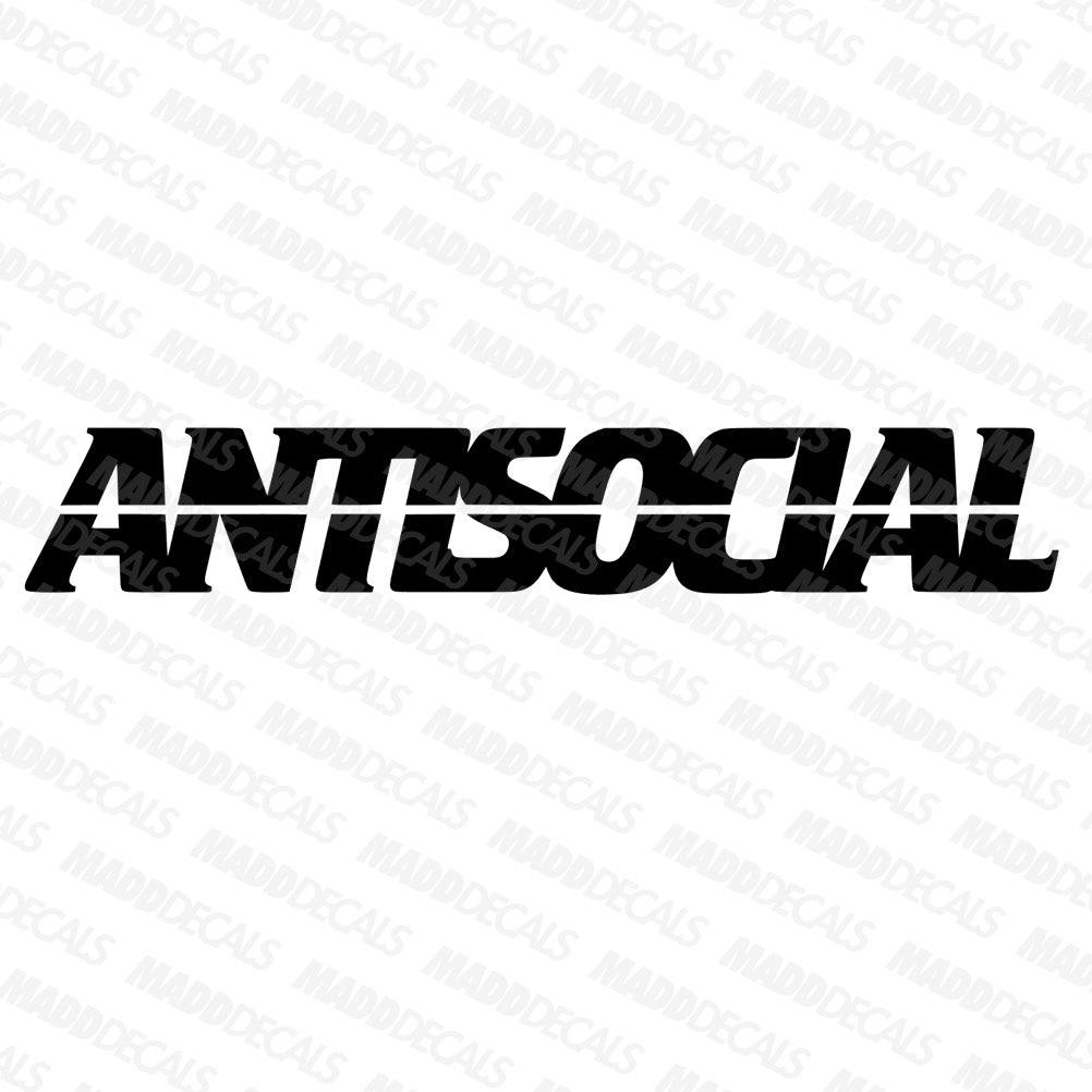 Antisocial V1 Windshield Banner - Madd Decals
