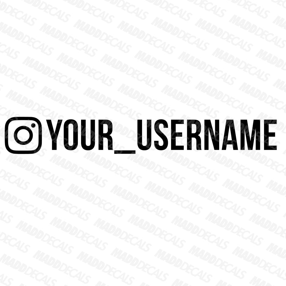 Instagram Handle Custom Decal - Madd Decals