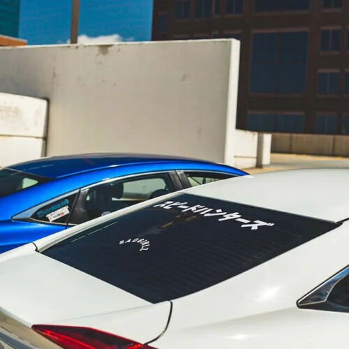Speed Hunters written in Japanese Windshield Banner - Madd Decals