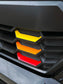 2024 Tacoma Heritage Grille Inserts | Yellow Orange Red 3 Stripe Vinyl Overlays - Madd Decals