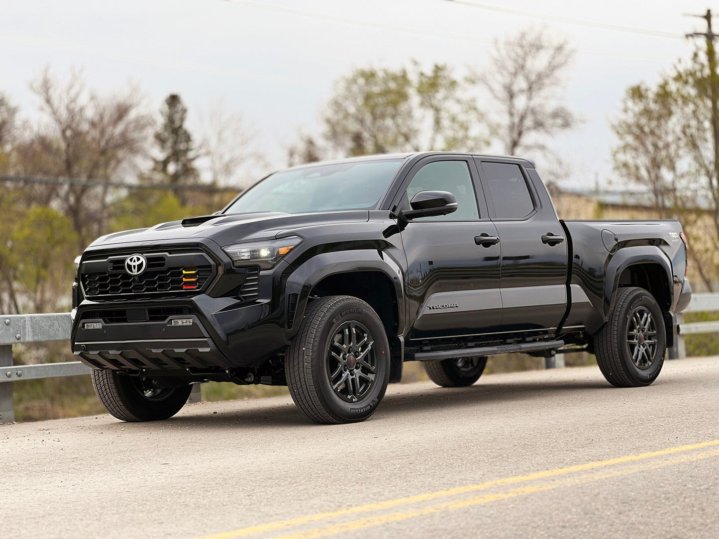 2024 Tacoma Heritage Grille Inserts | Yellow Orange Red 3 Stripe Vinyl Overlays - Madd Decals