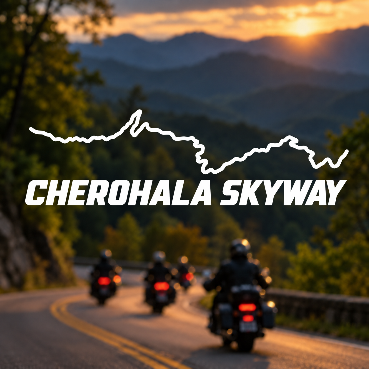 Cherohala Skyway Car Decal Road Map Sticker