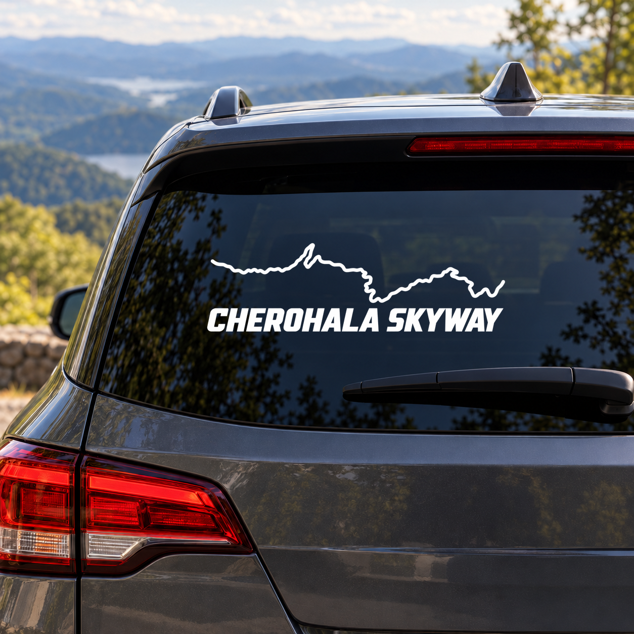 Cherohala Skyway Car Decal Road Map Sticker