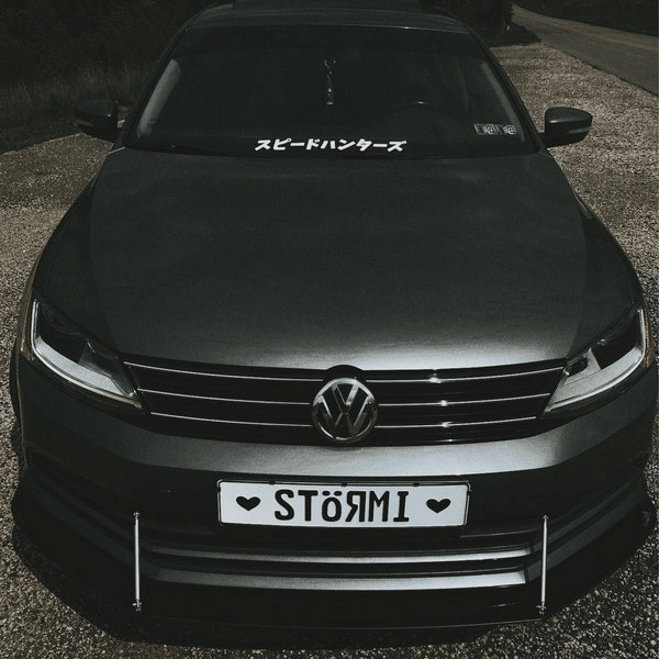 Speed Hunters written in Japanese Windshield Banner - Madd Decals