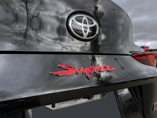2020-2024 A90 Supra Emblem Overlay Vinyl Color Change - Madd Decals