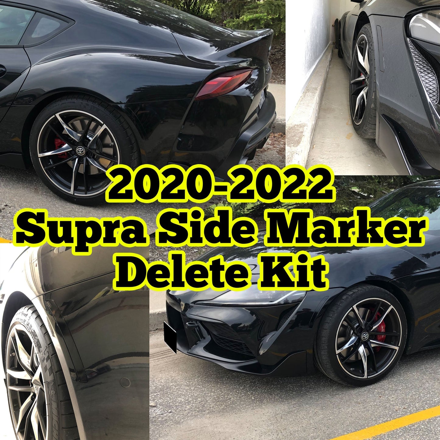 2020-2024 A90 Supra Side Marker Reflector Vinyl Delete Kit Overlay Front & Rear - Madd Decals