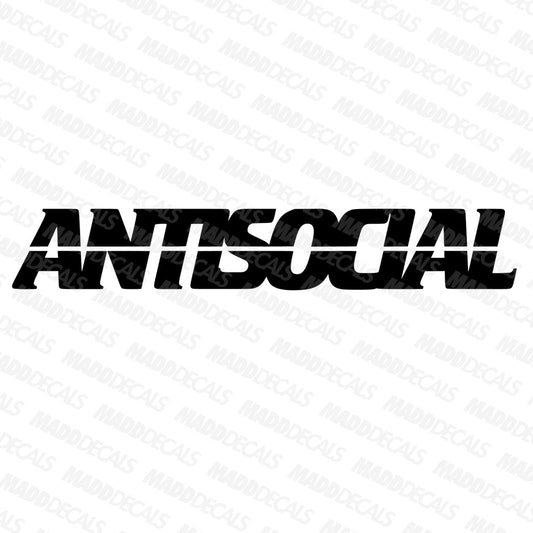 Antisocial V1 Windshield Banner - Madd Decals