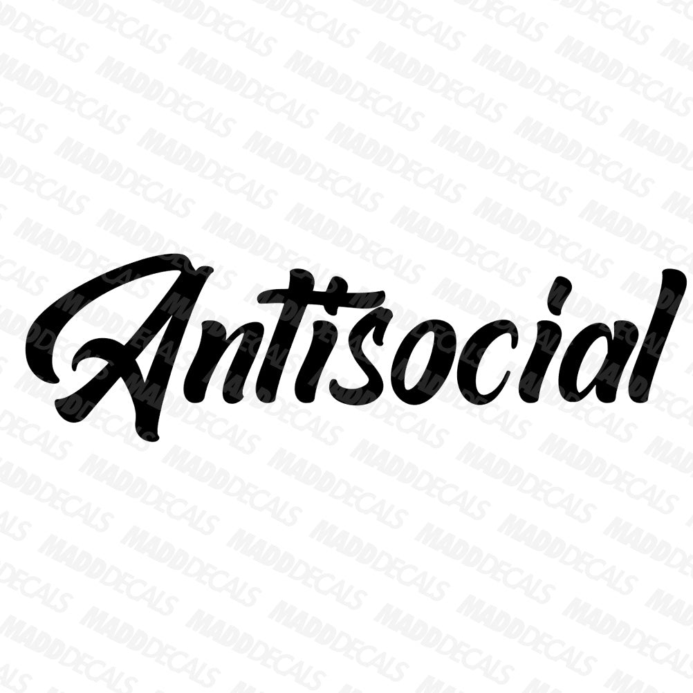 Antisocial V2 Windshield Banner – Madd Decals