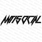 Antisocial V4 Windshield Banner - Madd Decals