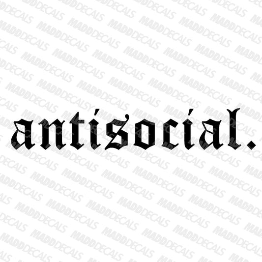 Antisocial V5 Windshield Banner - Madd Decals