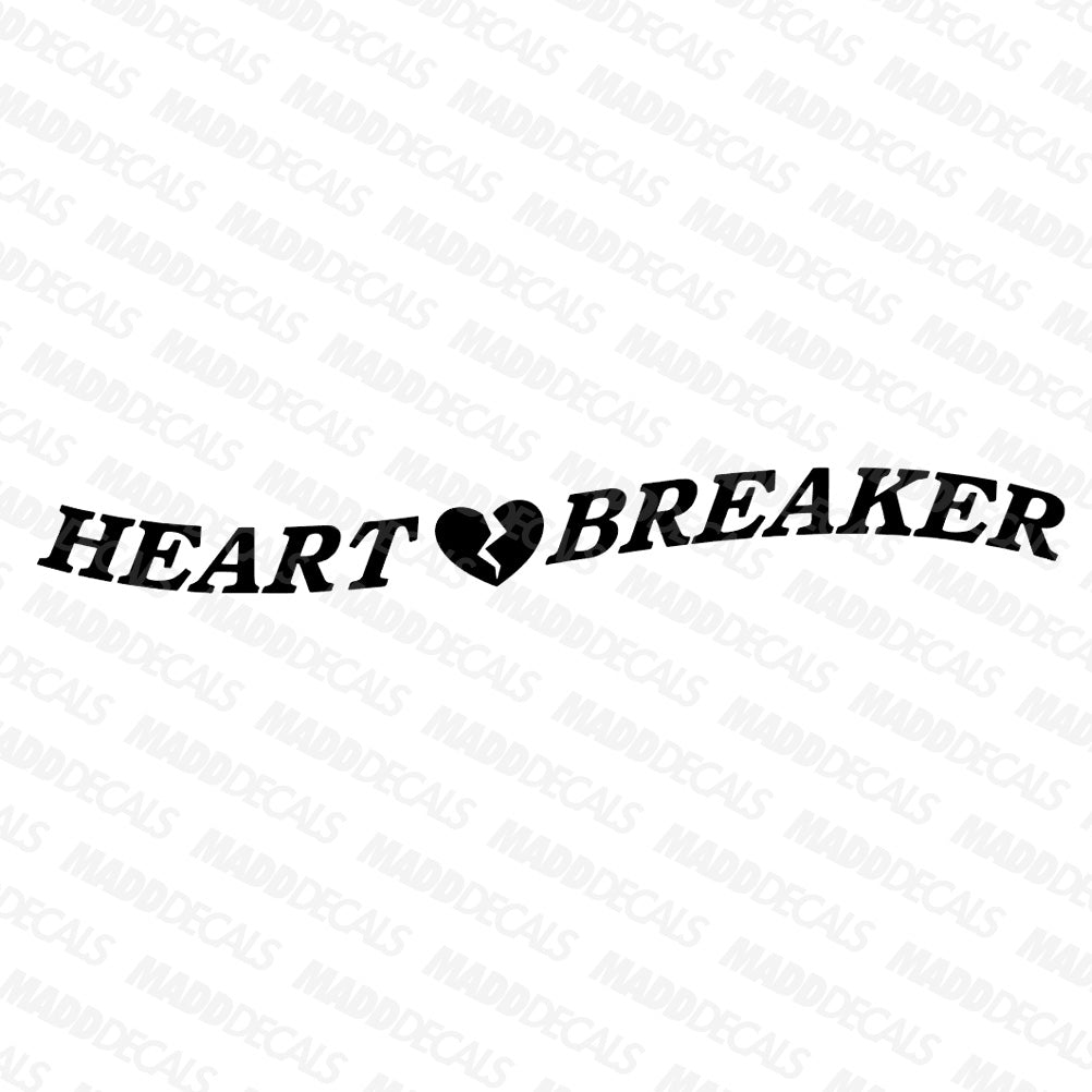 Heart Breaker Windshield Banner Decal - Madd Decals