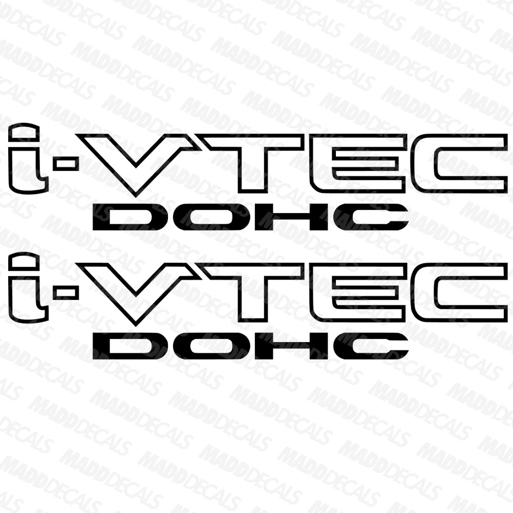 Honda i-VTEC DOHC Replacement Decal Set - Madd Decals