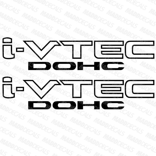 Honda i-VTEC DOHC Replacement Decal Set - Madd Decals