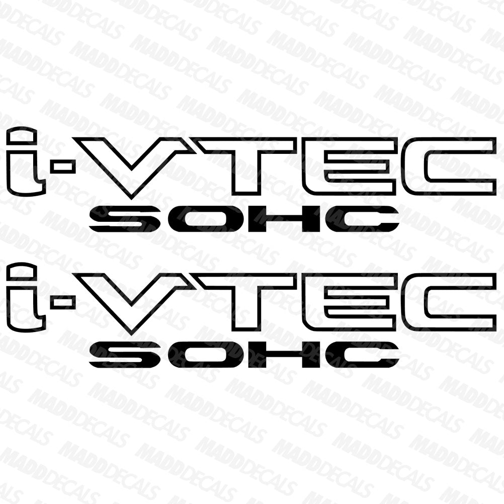 Honda i-VTEC SOHC Replacement Decal Set - Madd Decals