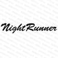 Night Runner Windshield Banner - Madd Decals