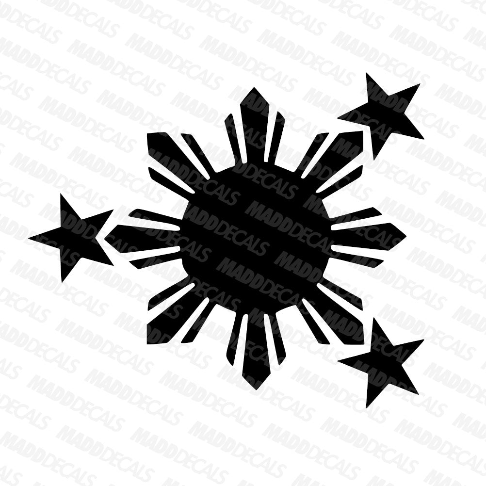 Philippines Sun and Star Decal - Madd Decals