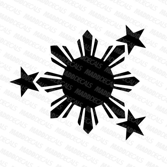 Philippines Sun and Star Decal - Madd Decals