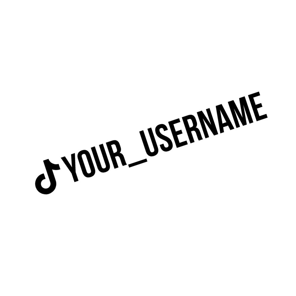 Tik Tok Username Handle Custom Decal - Madd Decals